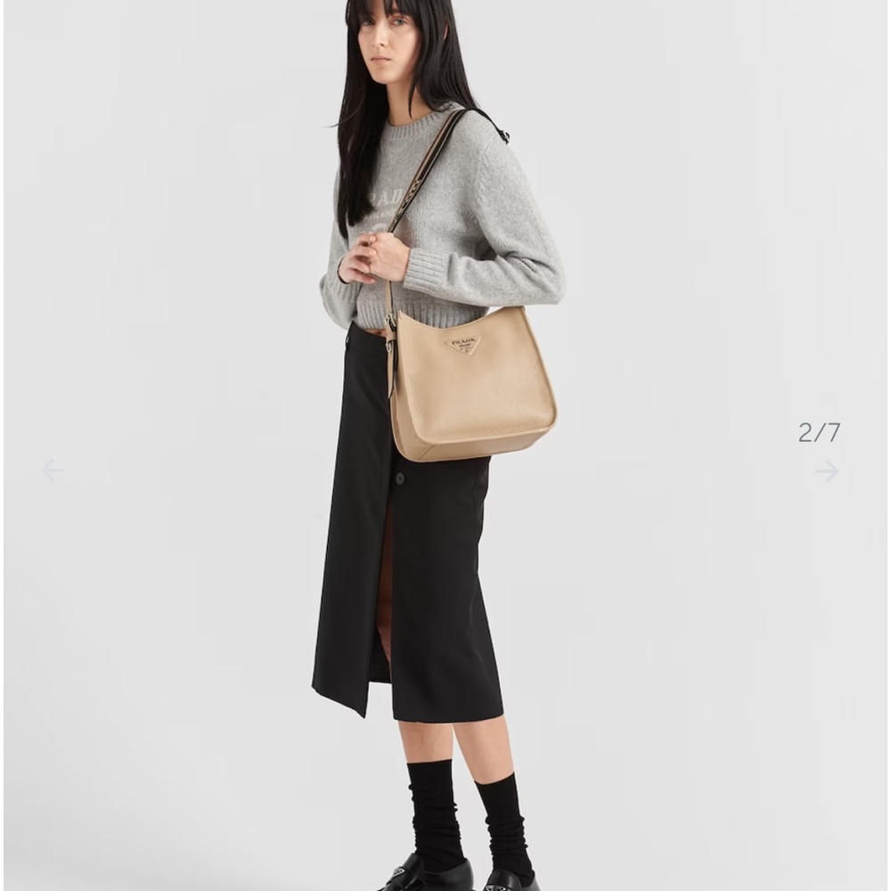 Prada leather hobo bag